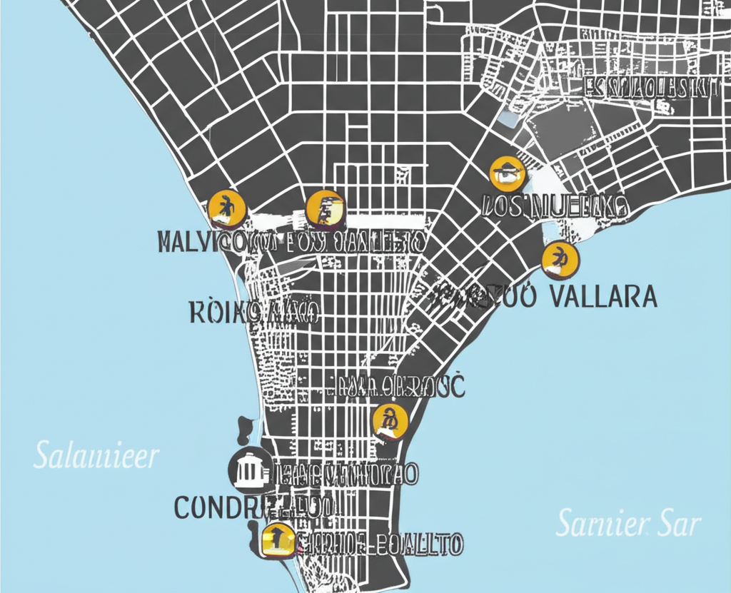 Mapa de referencia de Puerto Vallarta